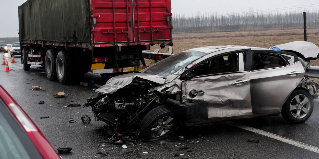 When Should You Hire a Lawyer After a Car Accident?, Car accident with a comercial truck